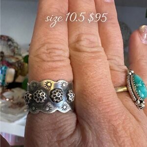 Size 10.5 Sterling Silver Ring - wide band